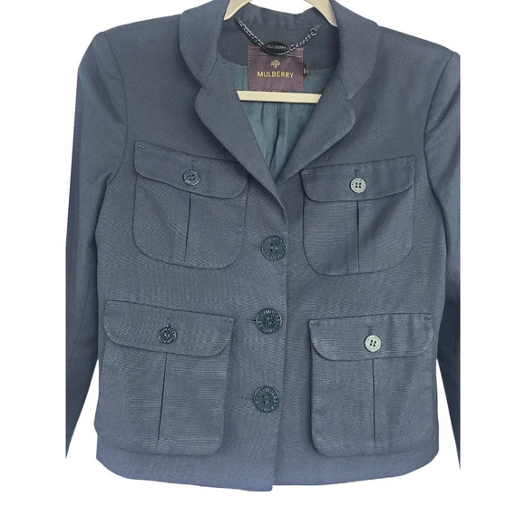 Mulberry Navy Blue Blazer Jacket US Size 0 - Picture 3 of 4